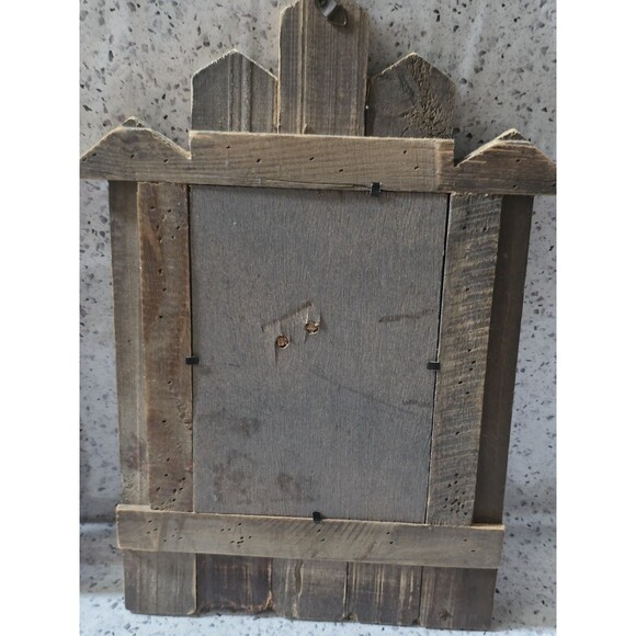 2x Barnyard Reclaimed Rustic Wood Photo Frame Primitive Set 7"x6" Farmhouse Pic - Picture 7 of 16